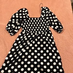 Black and White Polka Dot Mini Dress
